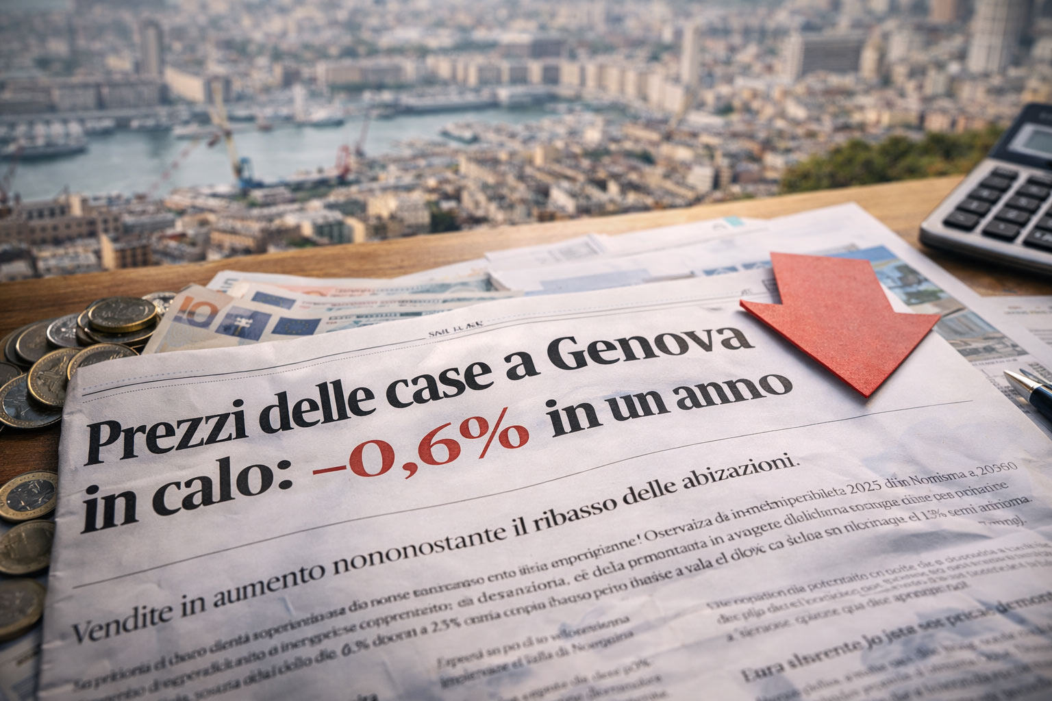 Prezzi delle case a Genova in calo